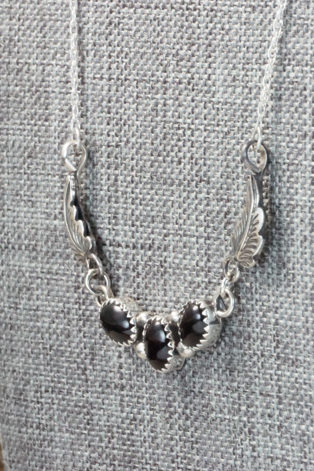 Onyx & Sterling Silver Necklace - Sharon McCarthy