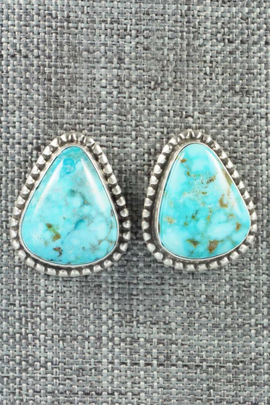 Turquoise & Sterling Silver Earrings - Derrick Gordon