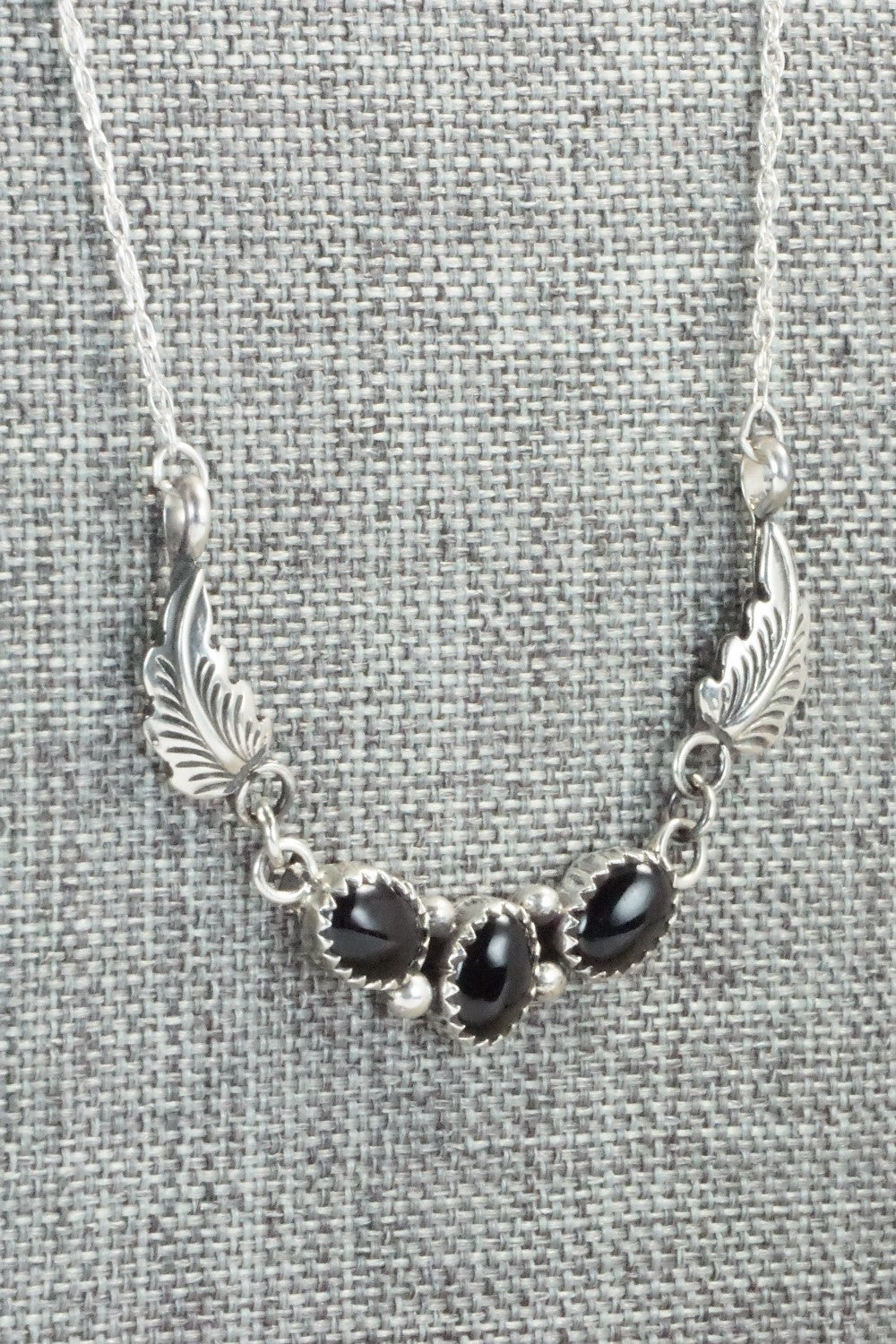 Onyx & Sterling Silver Necklace - Sharon McCarthy