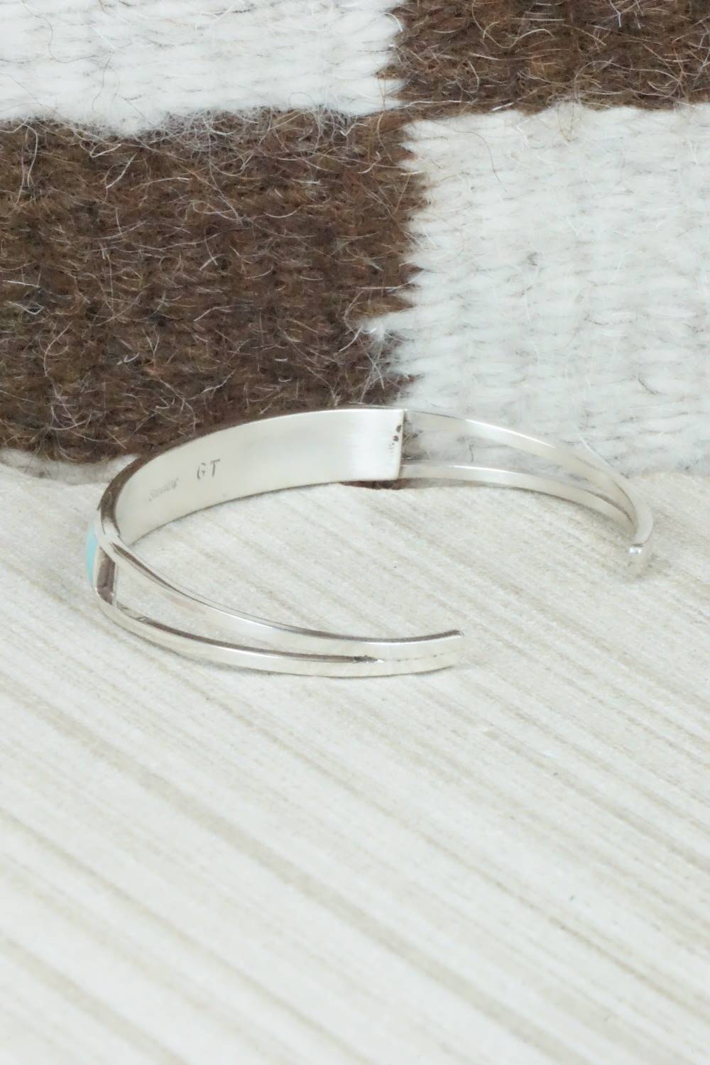 Multi Stone & Sterling Silver Inlay Bracelet - Sibert Bowannie