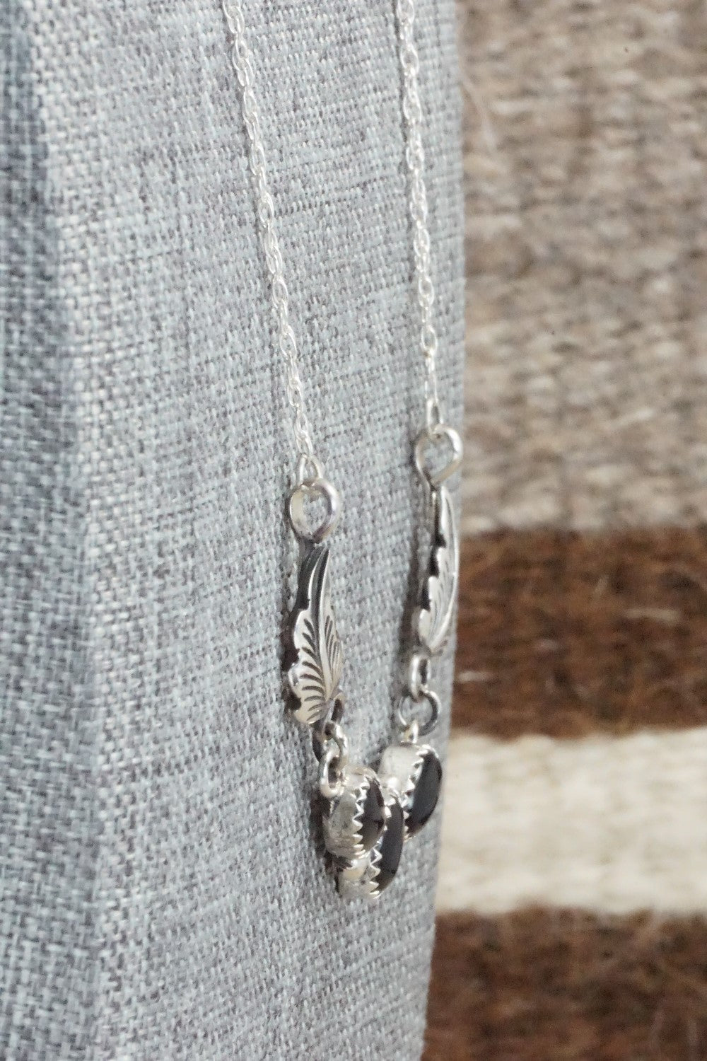 Onyx & Sterling Silver Necklace - Sharon McCarthy