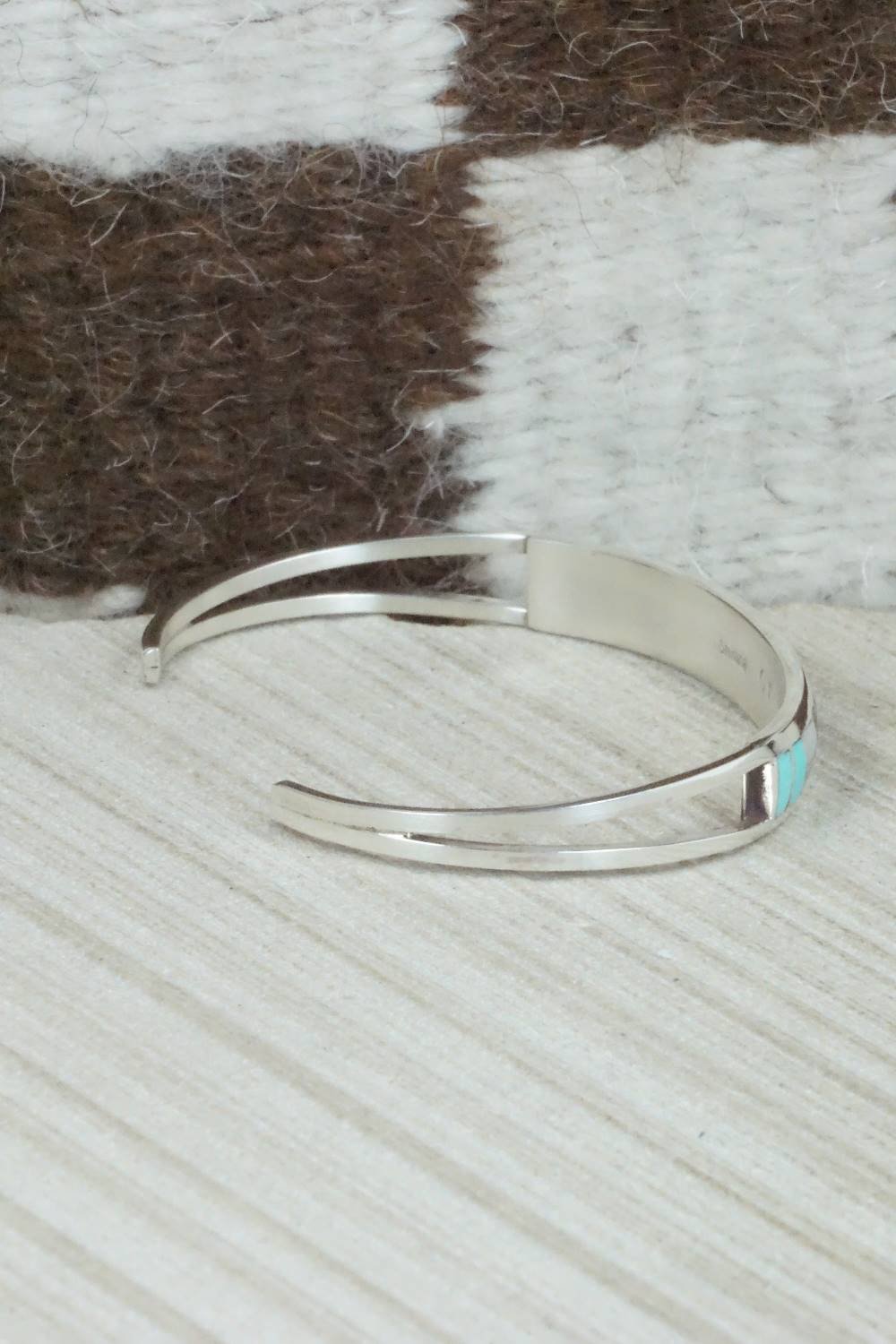 Multi Stone & Sterling Silver Inlay Bracelet - Sibert Bowannie
