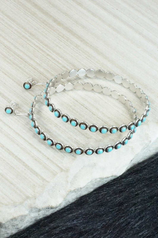 Turquoise & Sterling Silver Earrings - Dixie Booqua