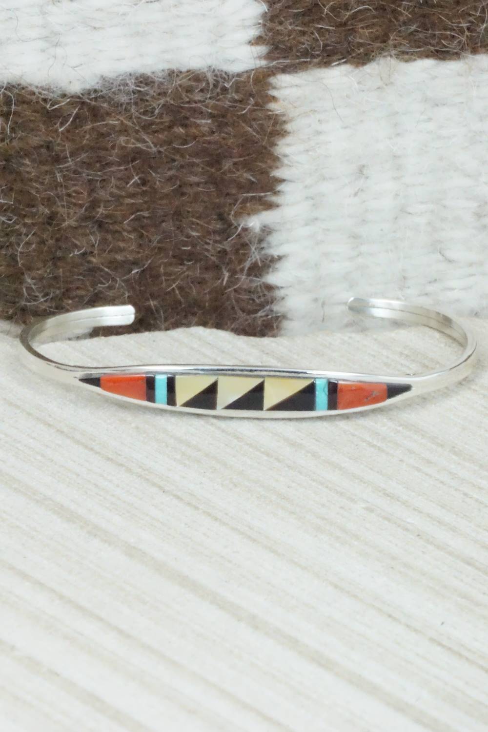 Multi Stone & Sterling Silver Inlay Bracelet - Ana Hernandez