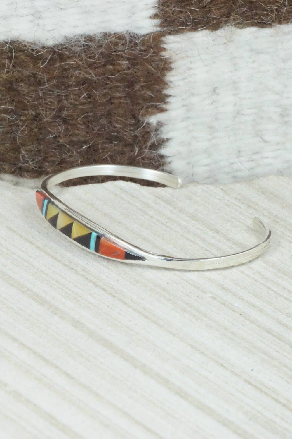 Multi Stone & Sterling Silver Inlay Bracelet - Ana Hernandez