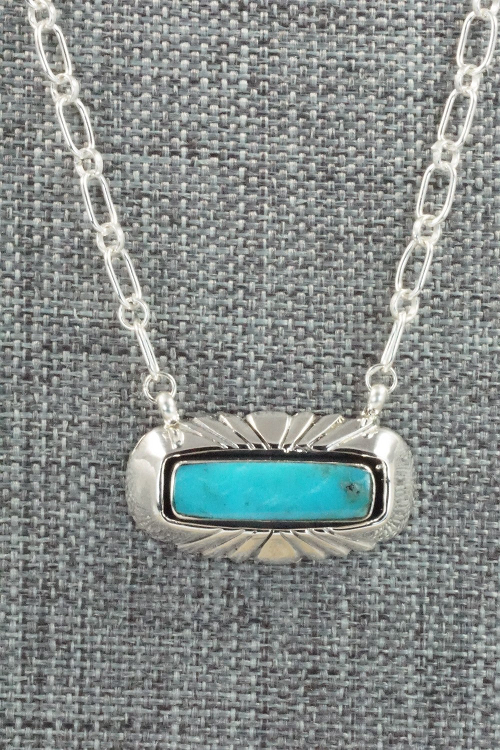 Turquoise & Sterling Silver Necklace - Sadie Jim