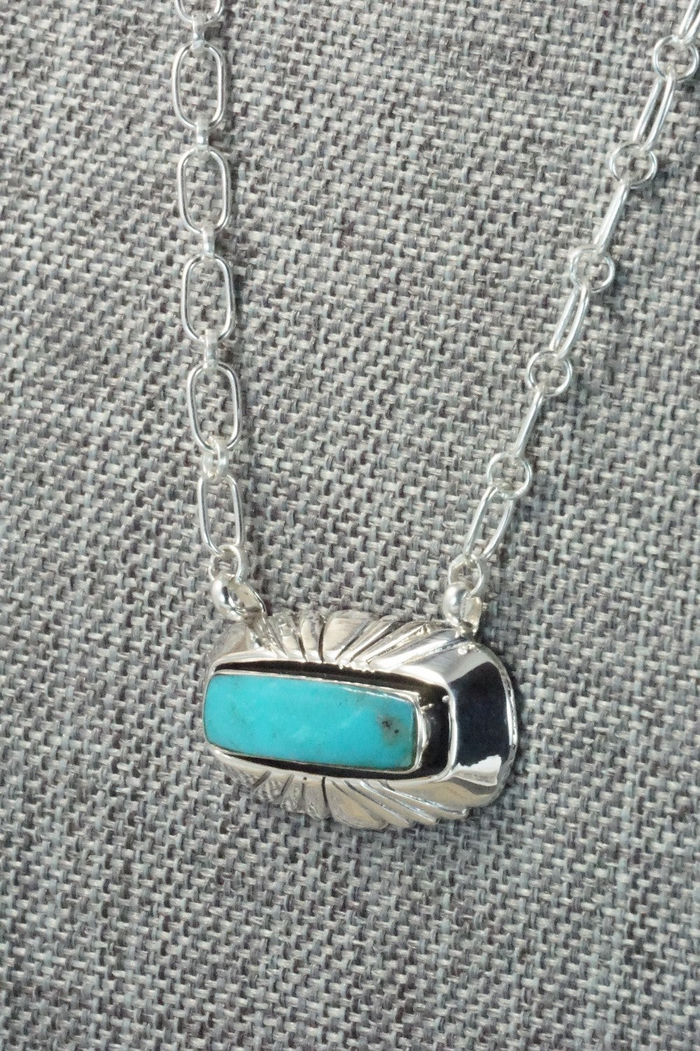 Turquoise & Sterling Silver Necklace - Sadie Jim