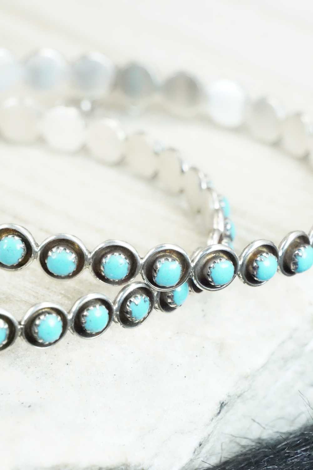 Turquoise & Sterling Silver Earrings - Dixie Booqua