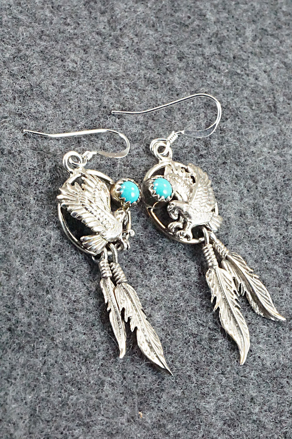 Turquoise & Sterling Silver Earrings - Genevieve Francisco