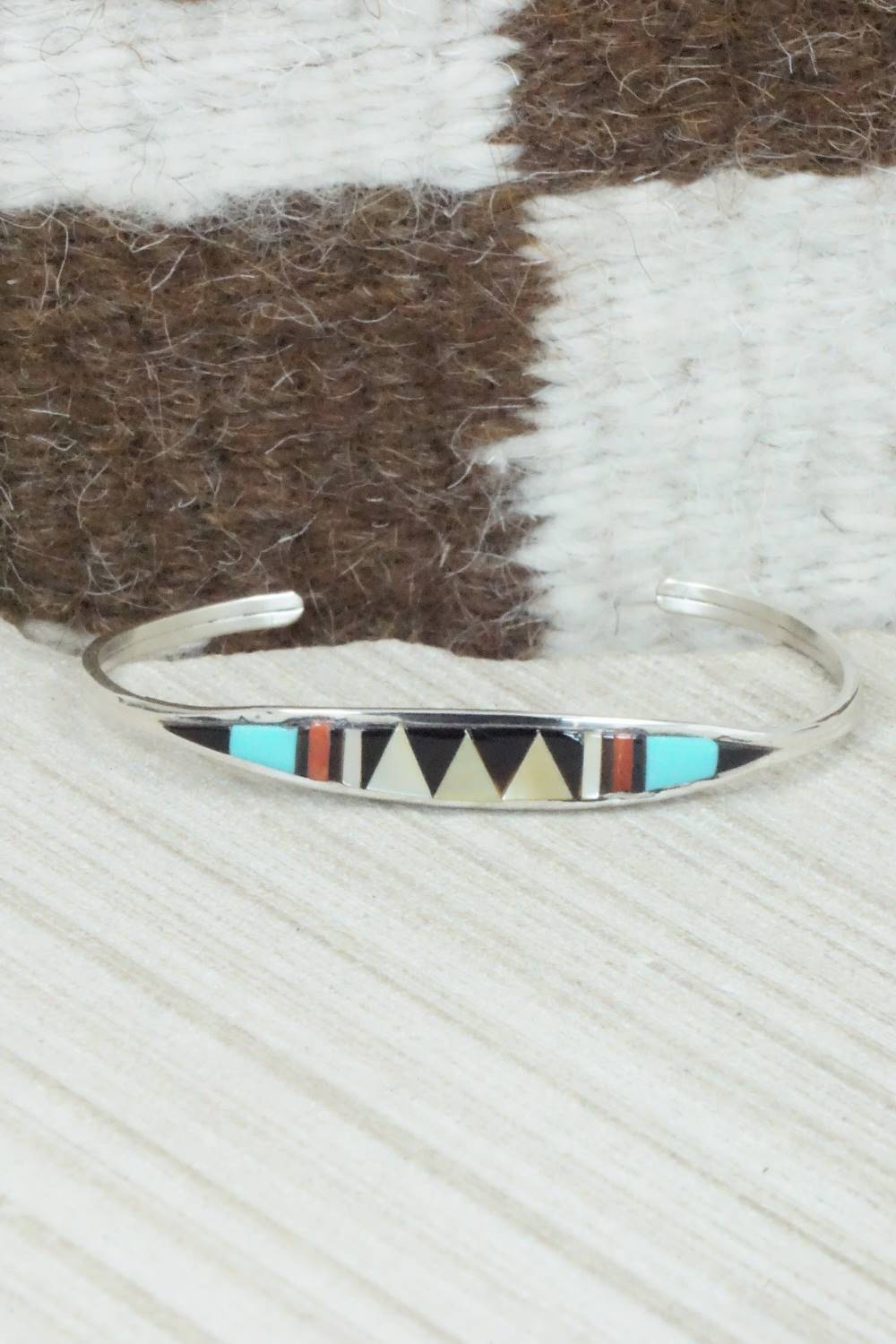 Multi Stone & Sterling Silver Inlay Bracelet - Ana Hernandez