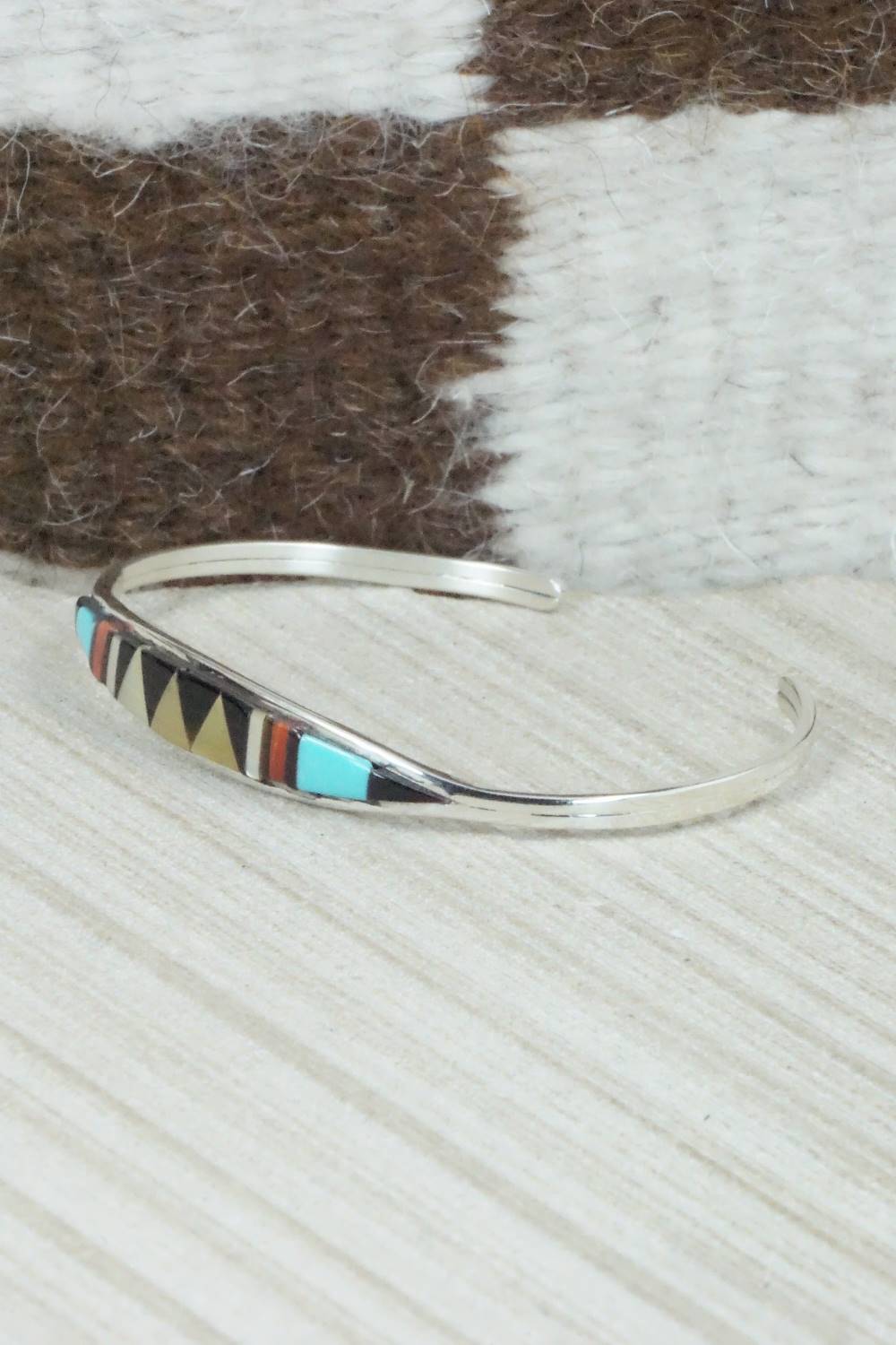 Multi Stone & Sterling Silver Inlay Bracelet - Ana Hernandez