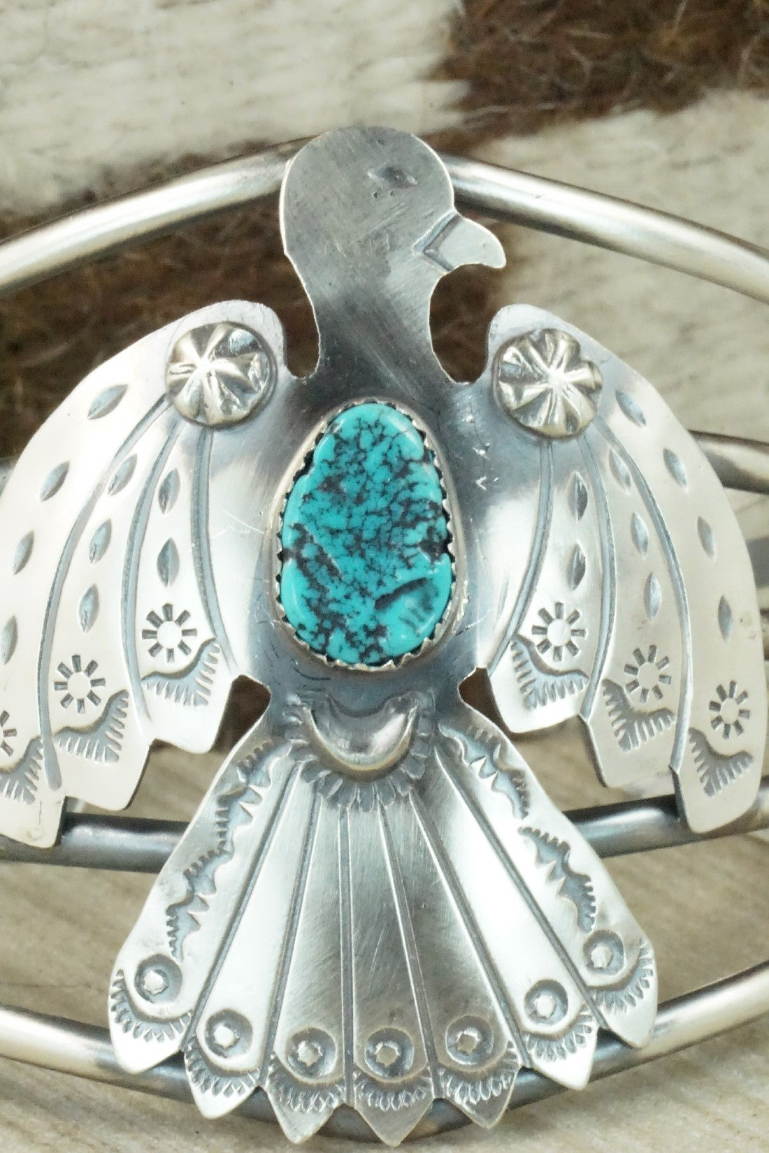 Turquoise & Sterling Silver Bracelet - Tim Yazzie
