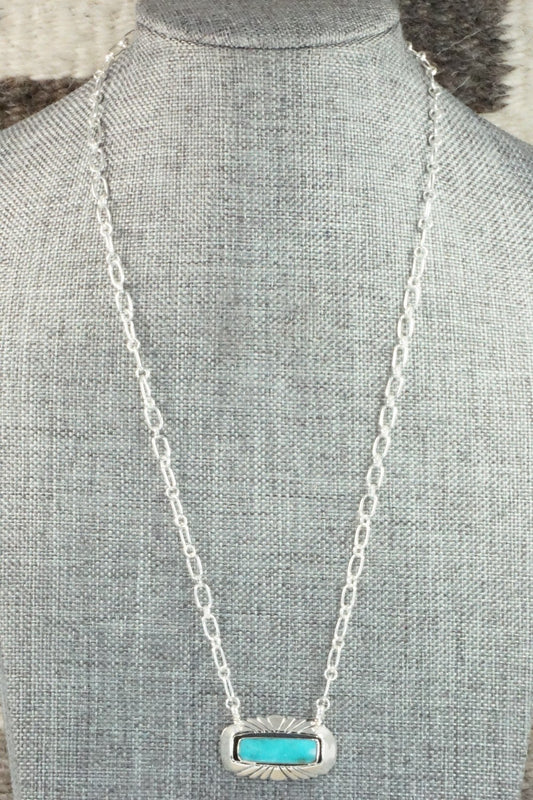 Turquoise & Sterling Silver Necklace - Sadie Jim