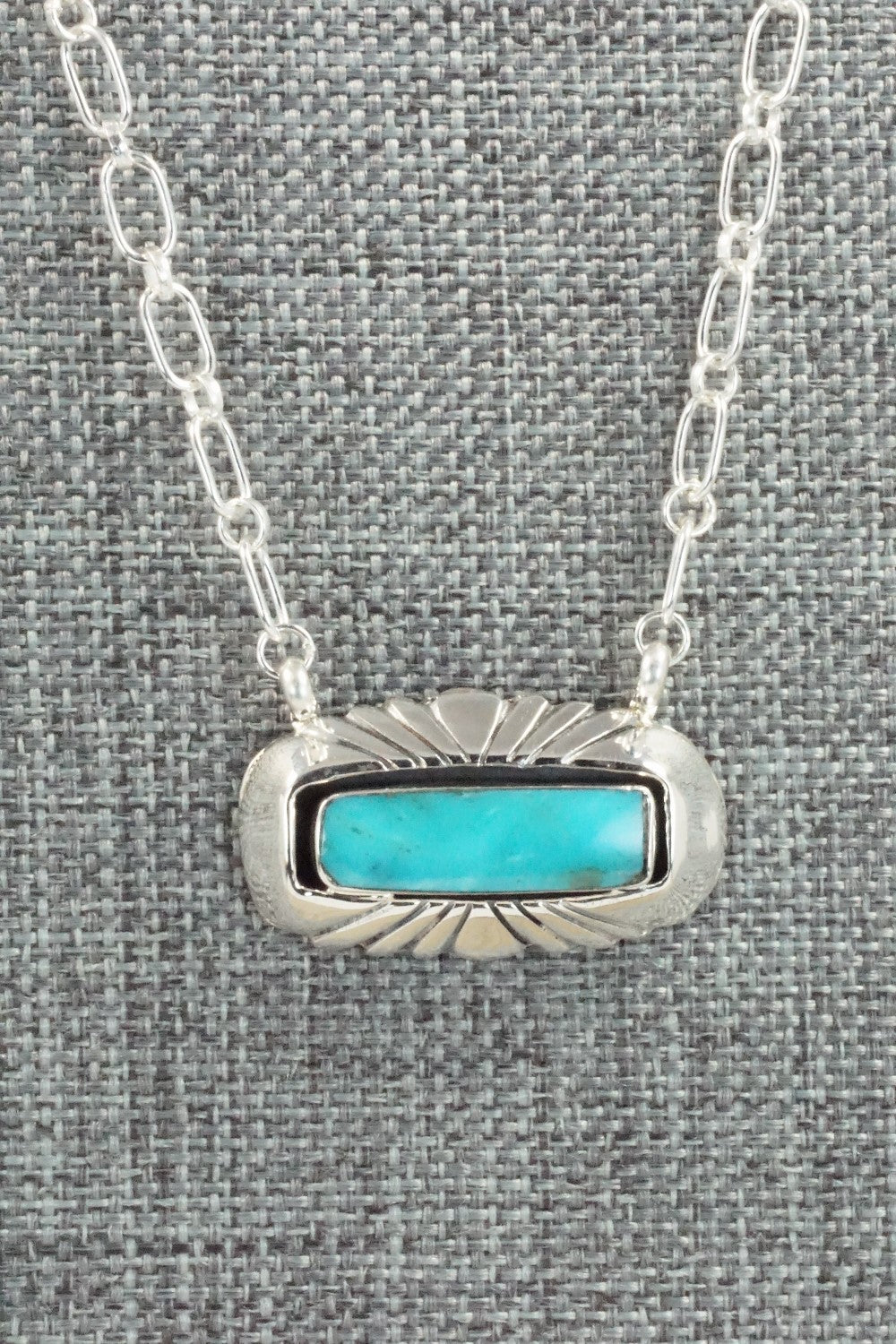 Turquoise & Sterling Silver Necklace - Sadie Jim
