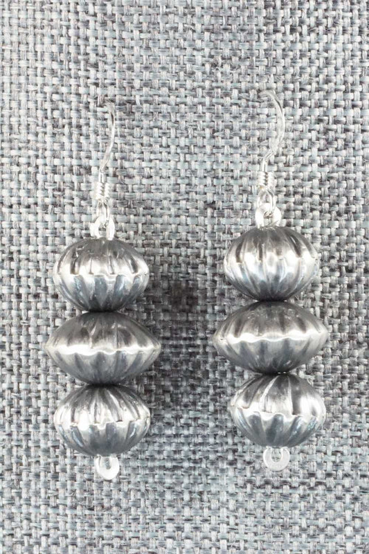 Sterling Silver Navajo Pearl Earrings - Preston Haley