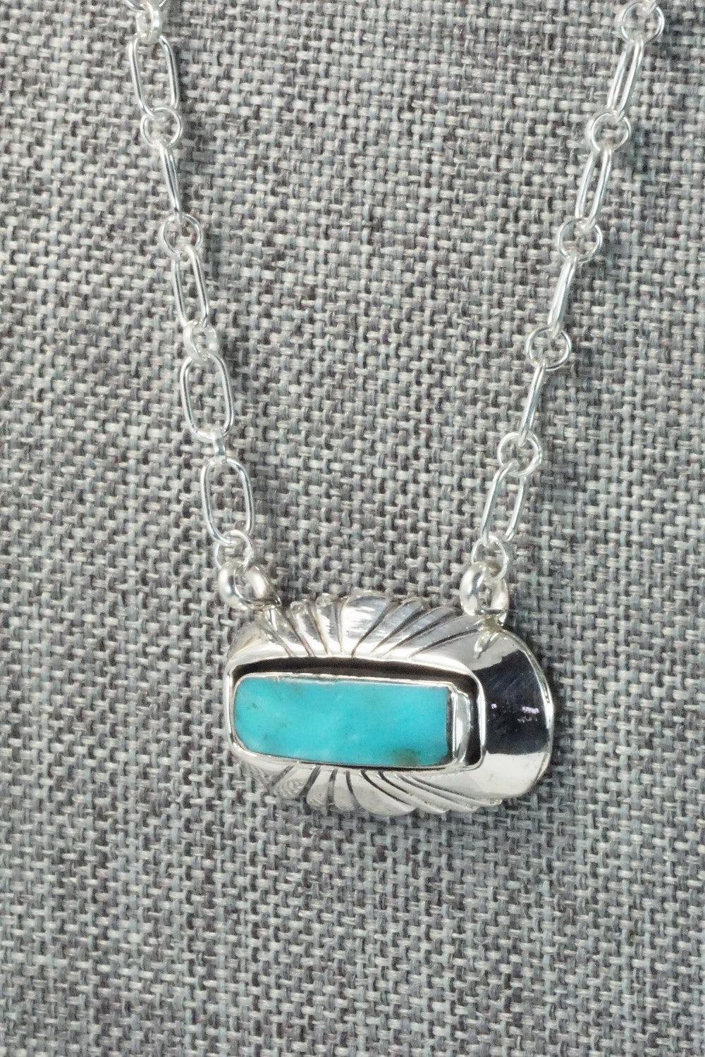 Turquoise & Sterling Silver Necklace - Sadie Jim
