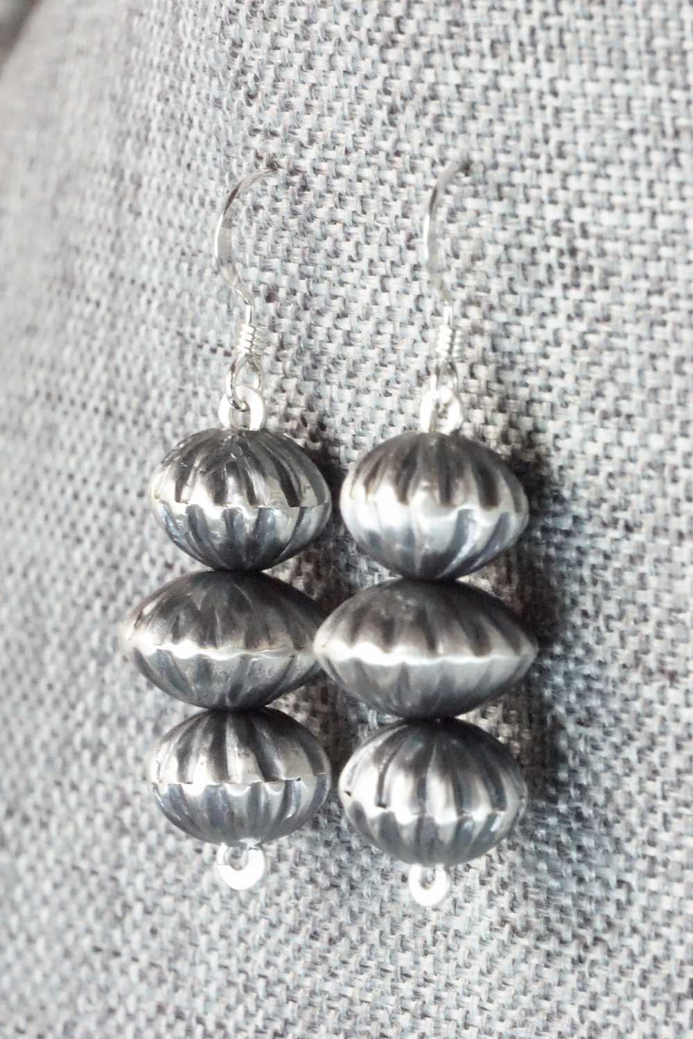 Sterling Silver Navajo Pearl Earrings - Preston Haley