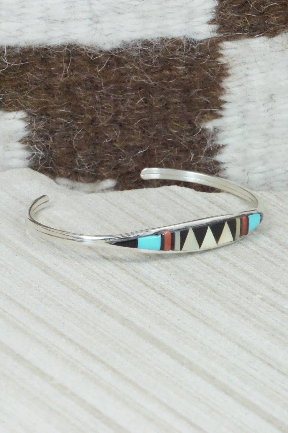 Multi Stone & Sterling Silver Inlay Bracelet - Ana Hernandez