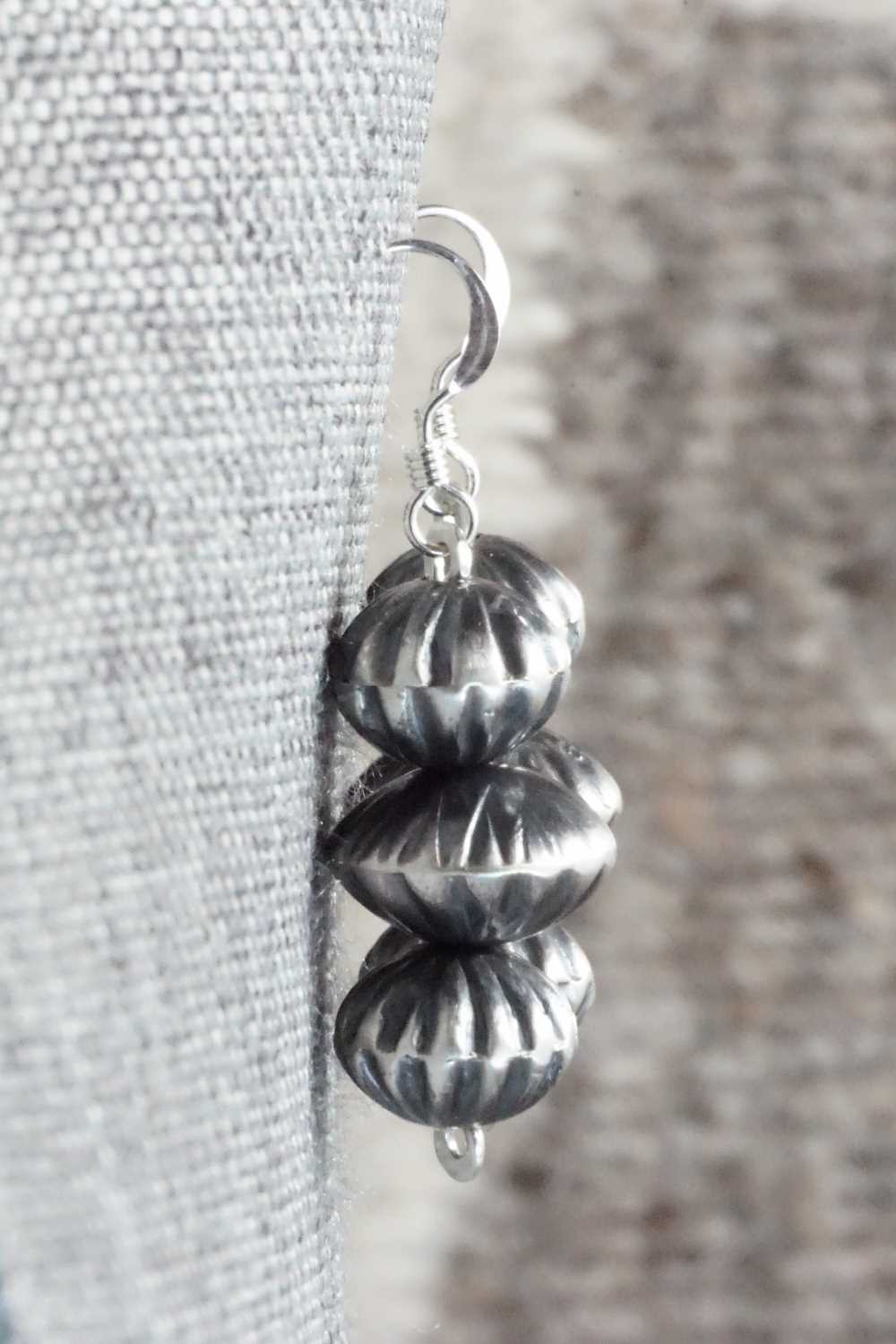 Sterling Silver Navajo Pearl Earrings - Preston Haley