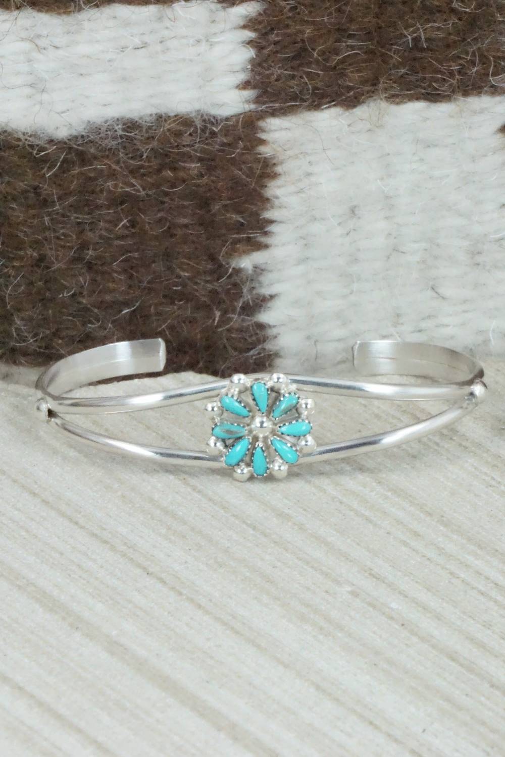 Turquoise & Sterling Silver Bracelet - David Leekity