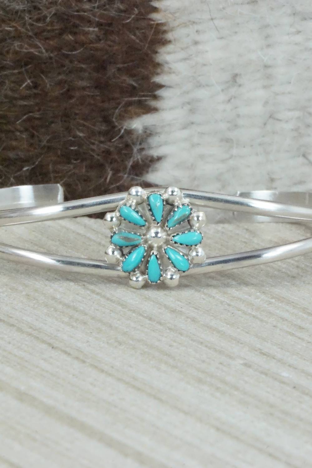 Turquoise & Sterling Silver Bracelet - David Leekity