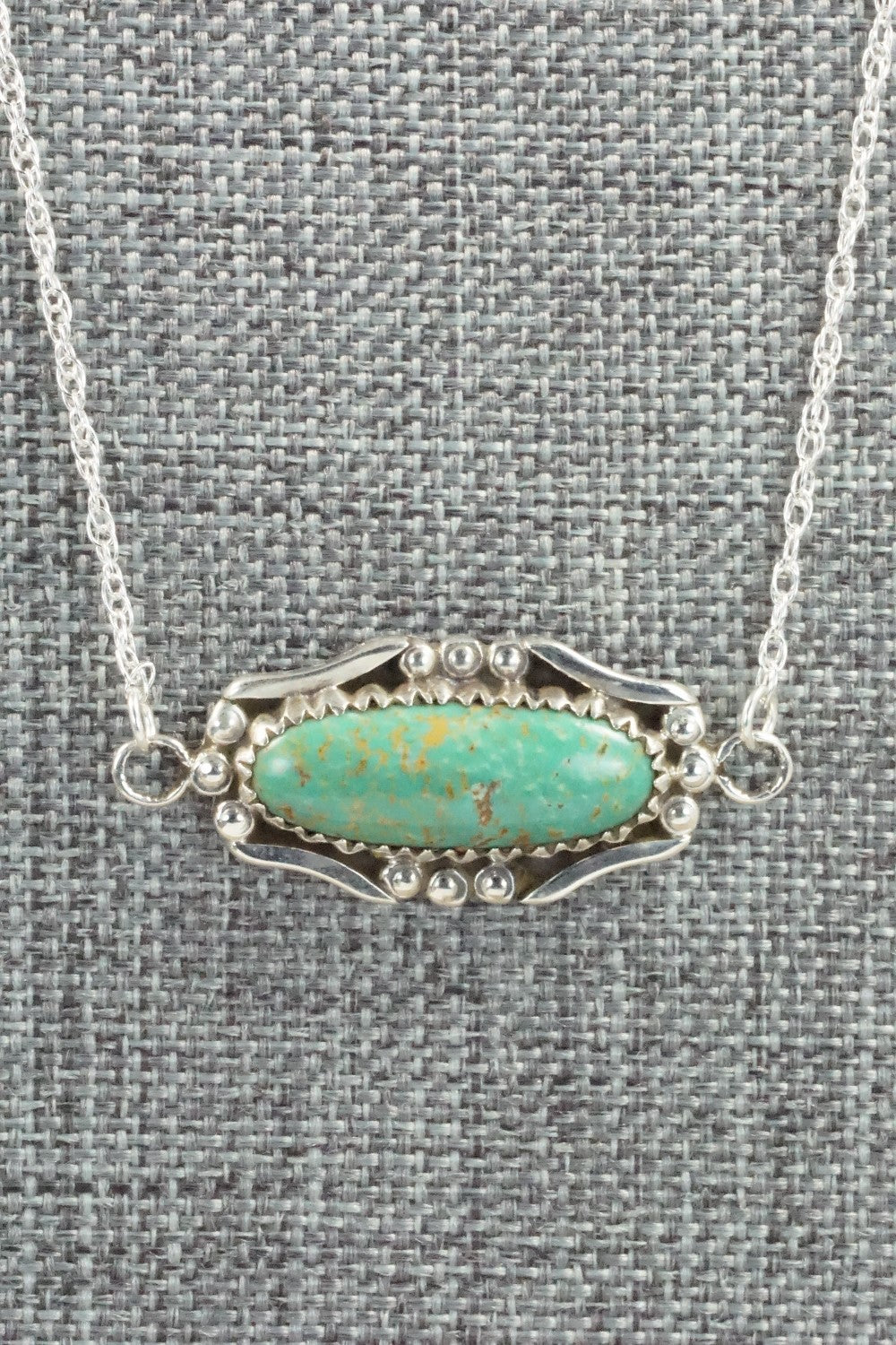 Turquoise & Sterling Silver Necklace - Helen Slim