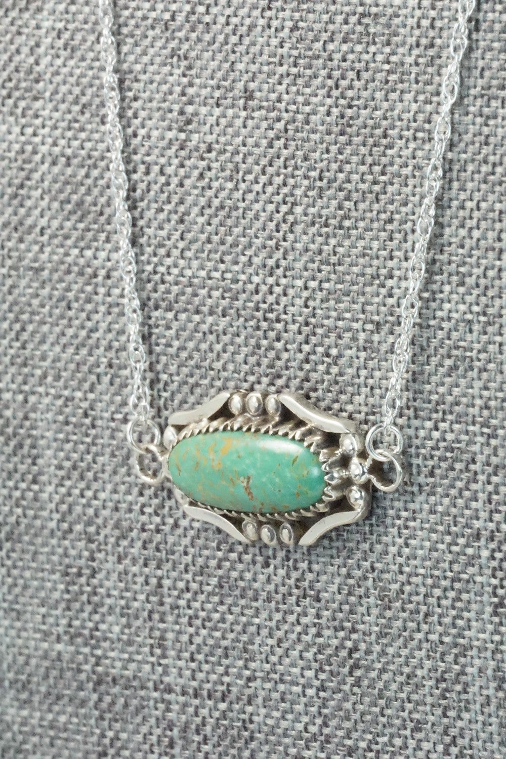 Turquoise & Sterling Silver Necklace - Helen Slim