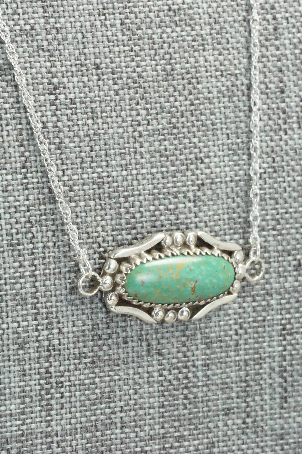 Turquoise & Sterling Silver Necklace - Helen Slim