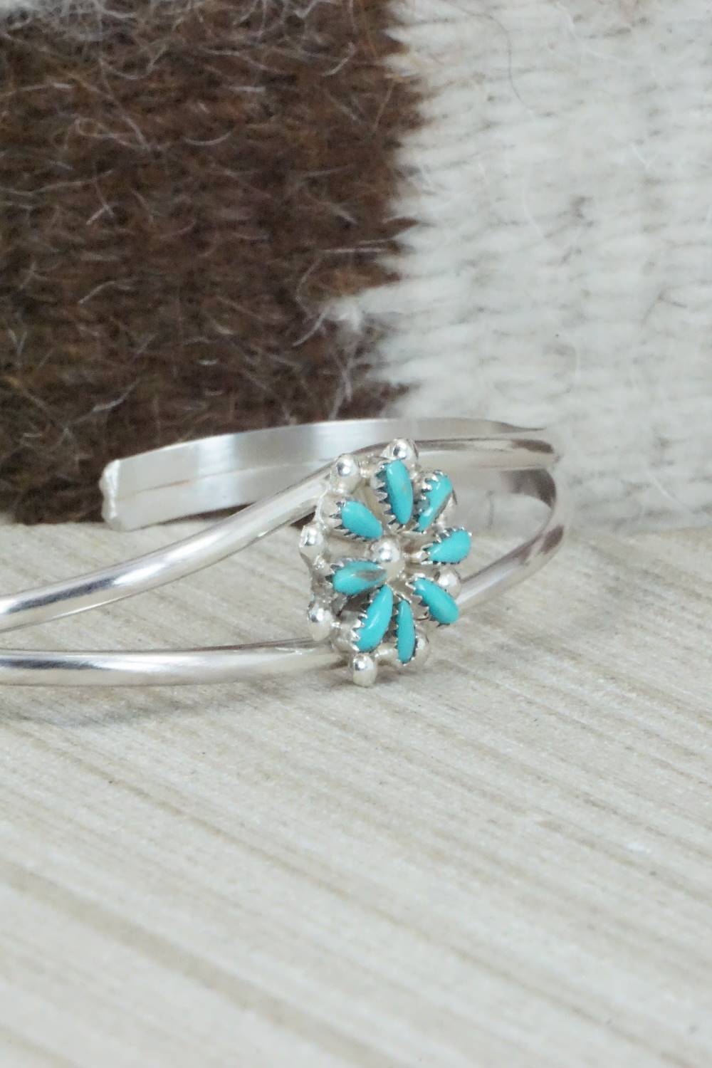 Turquoise & Sterling Silver Bracelet - David Leekity