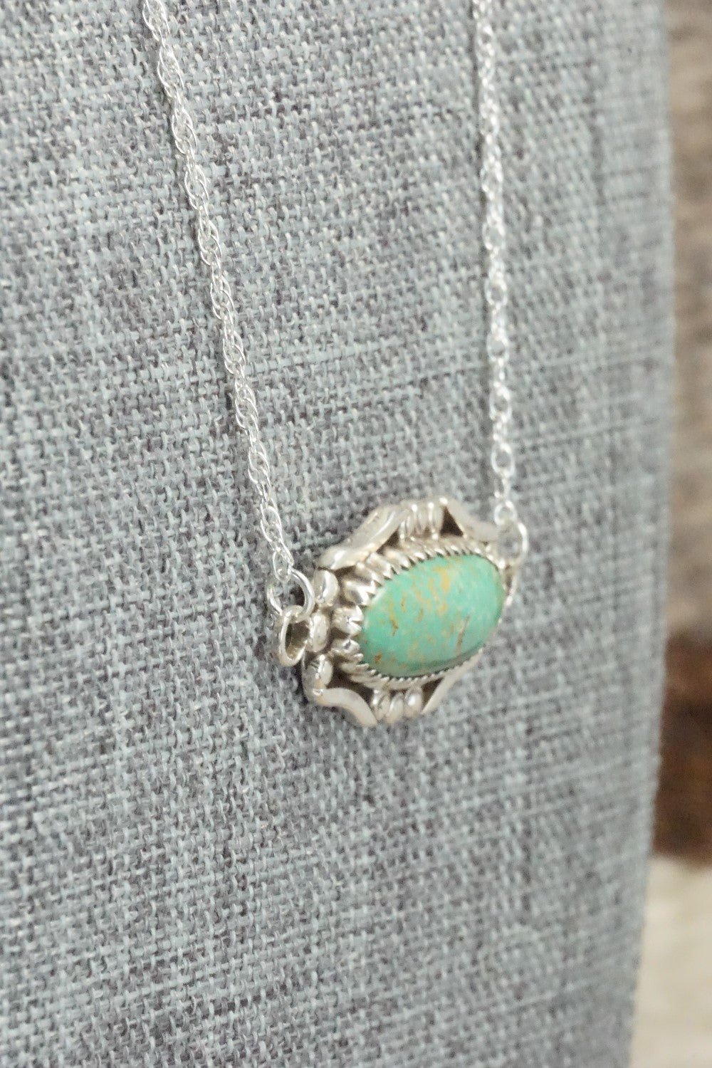 Turquoise & Sterling Silver Necklace - Helen Slim