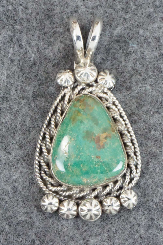 Turquoise & Sterling Silver Pendant - Michael Chavez
