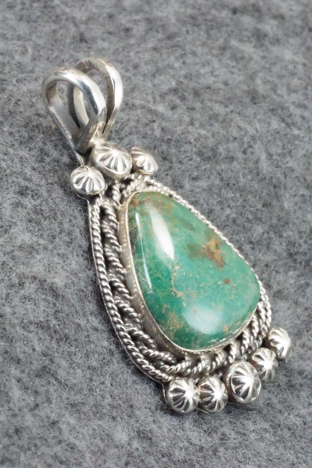 Turquoise & Sterling Silver Pendant - Michael Chavez