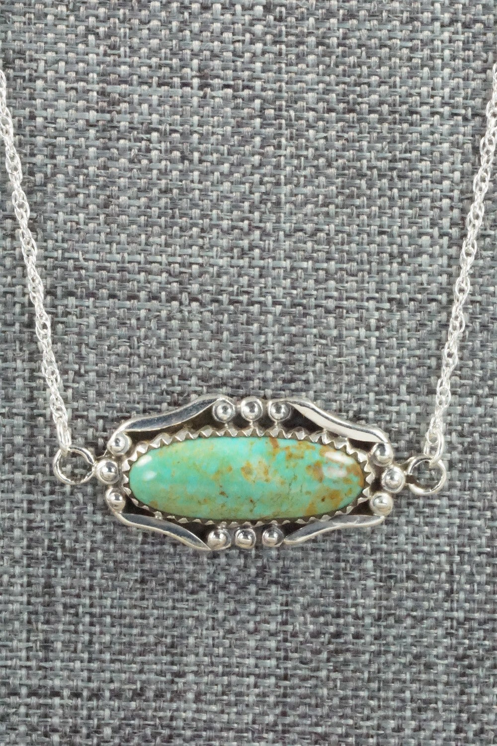 Turquoise & Sterling Silver Necklace - Helen Slim