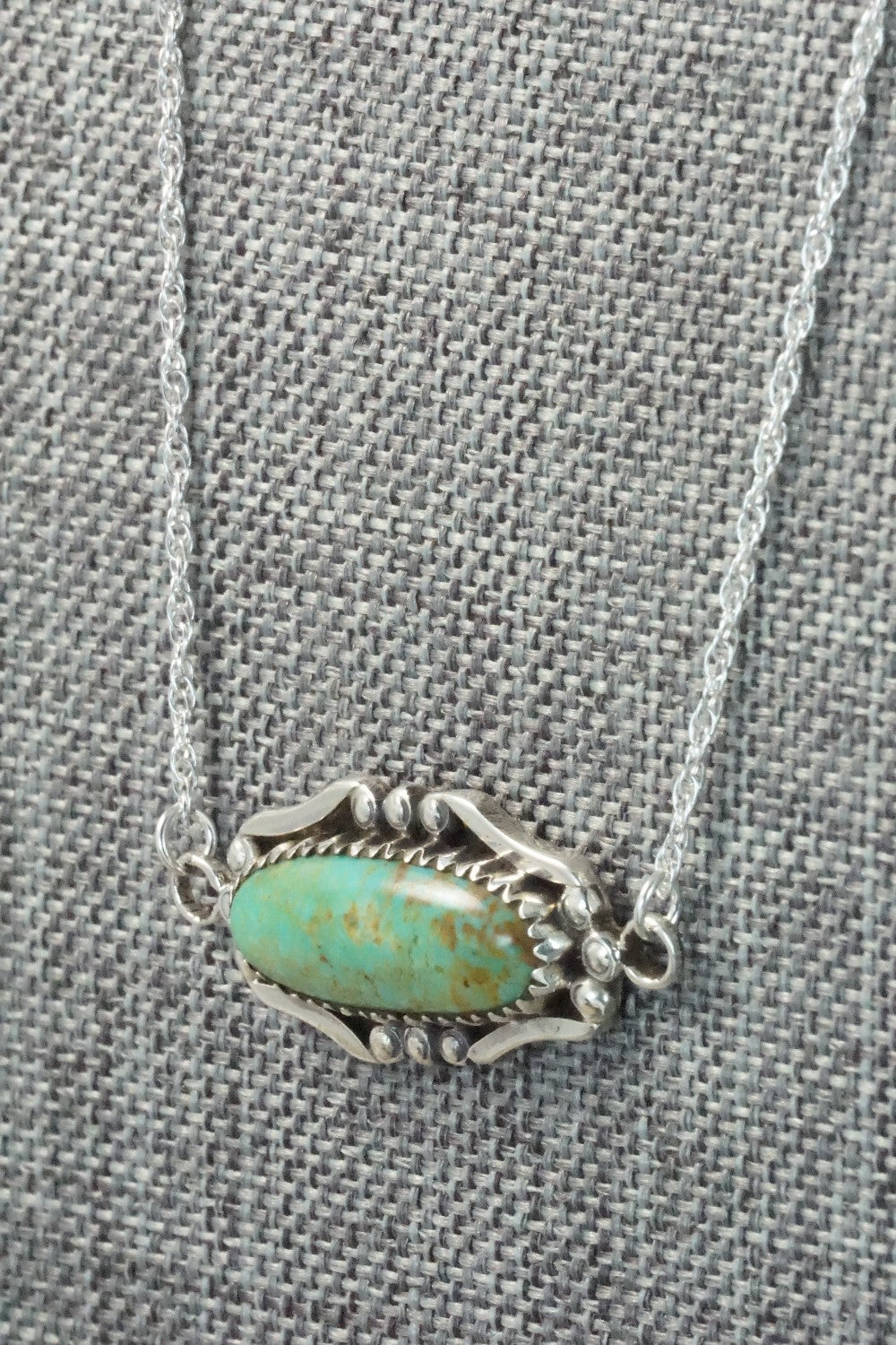Turquoise & Sterling Silver Necklace - Helen Slim