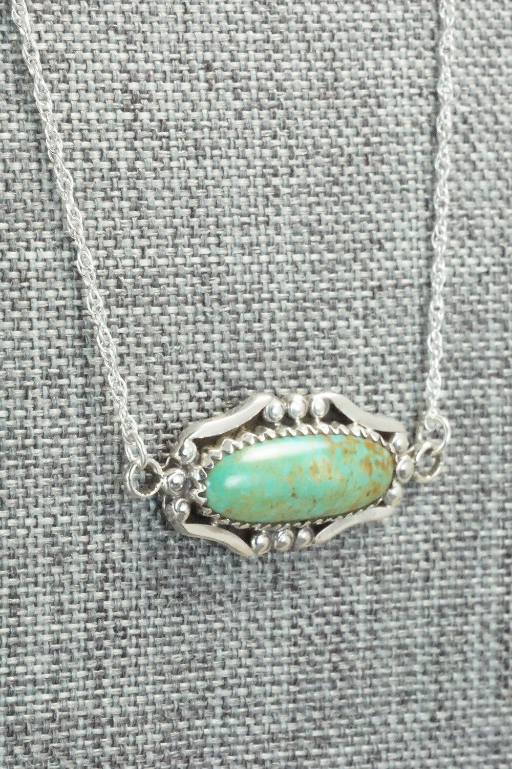 Turquoise & Sterling Silver Necklace - Helen Slim