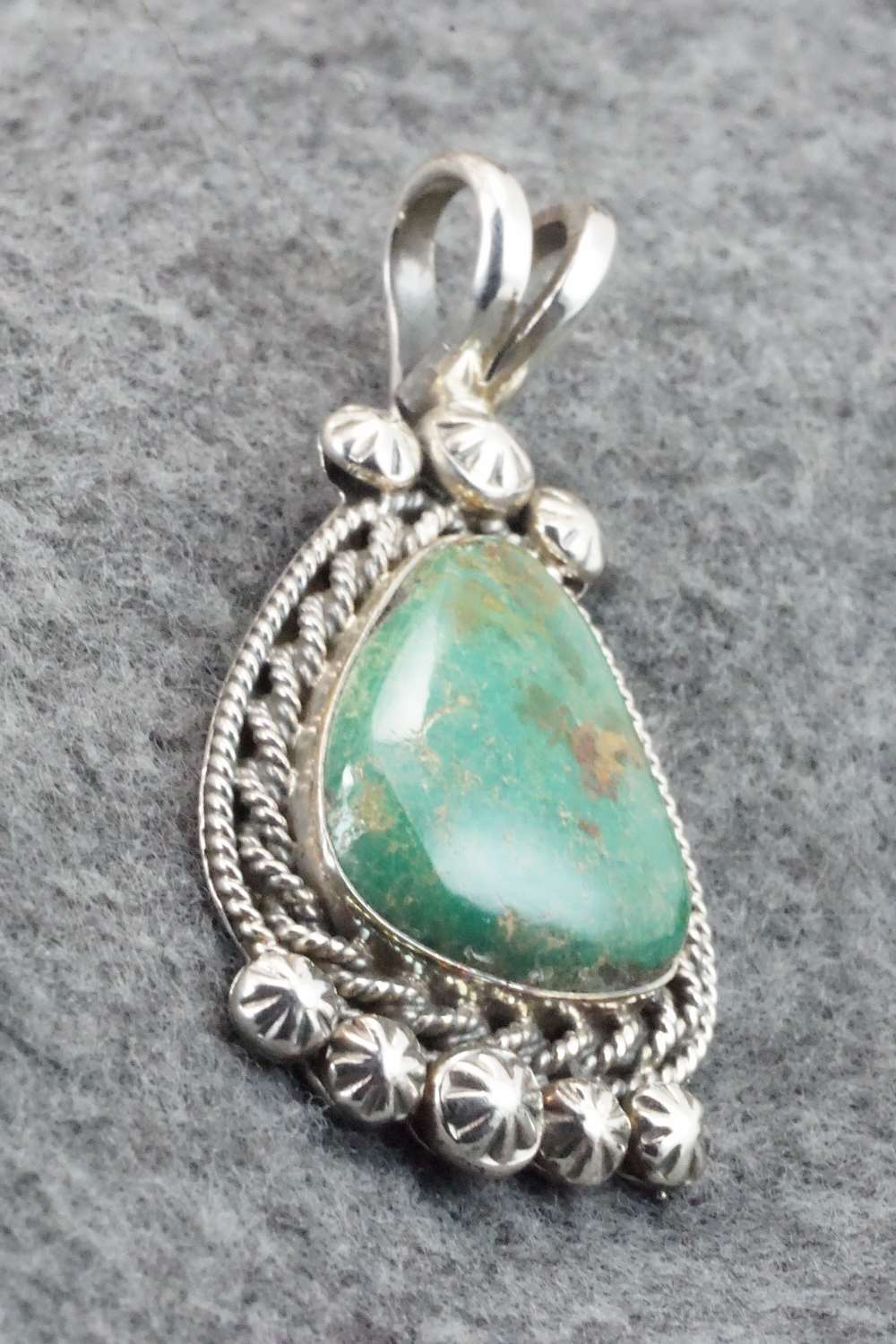 Turquoise & Sterling Silver Pendant - Michael Chavez