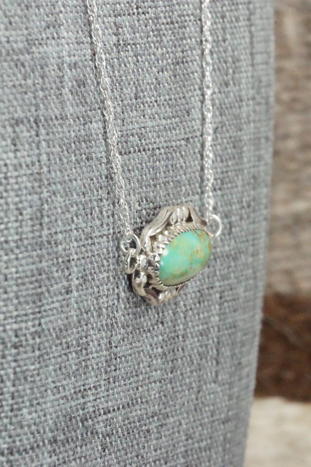 Turquoise & Sterling Silver Necklace - Helen Slim