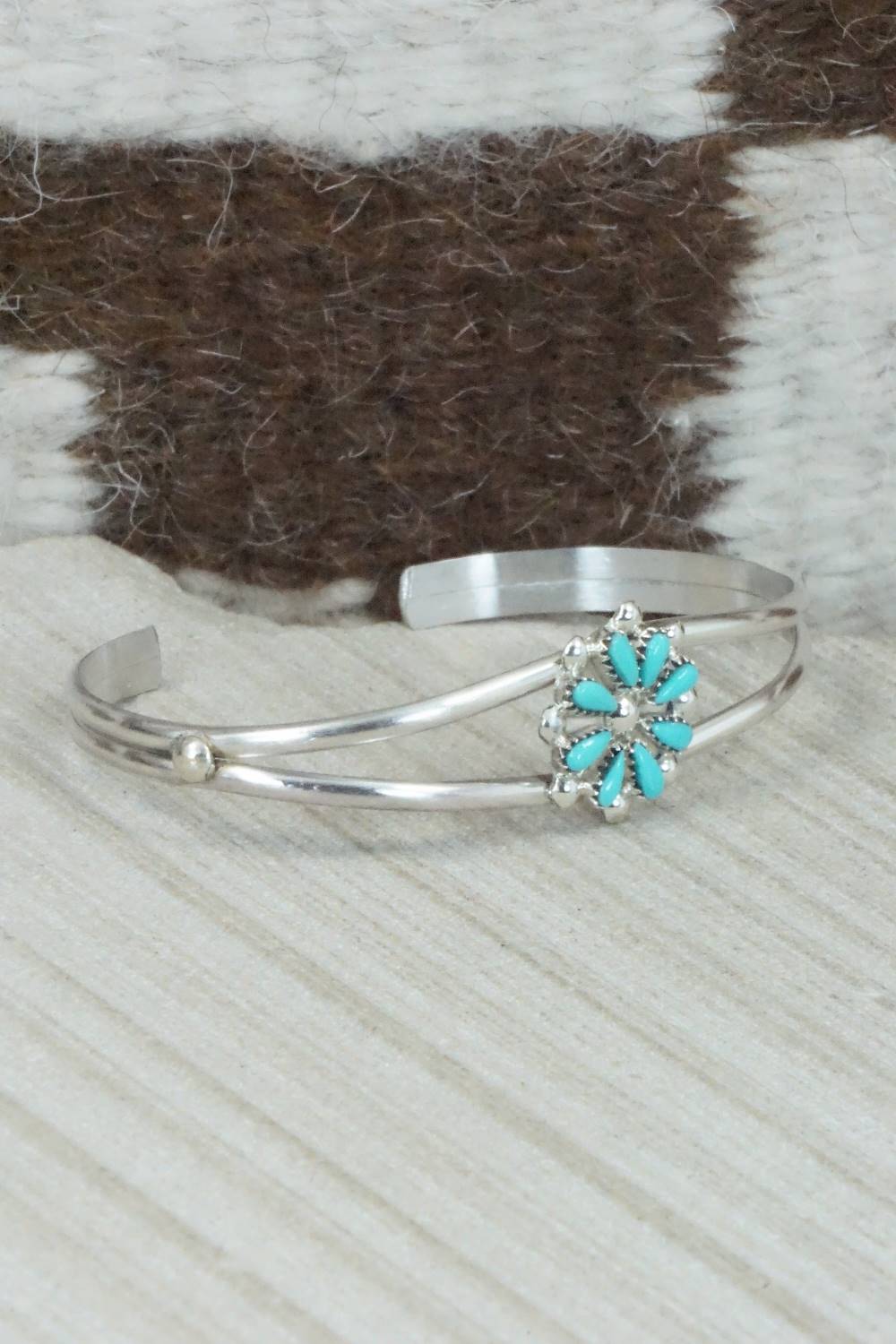Turquoise & Sterling Silver Bracelet - David Leekity