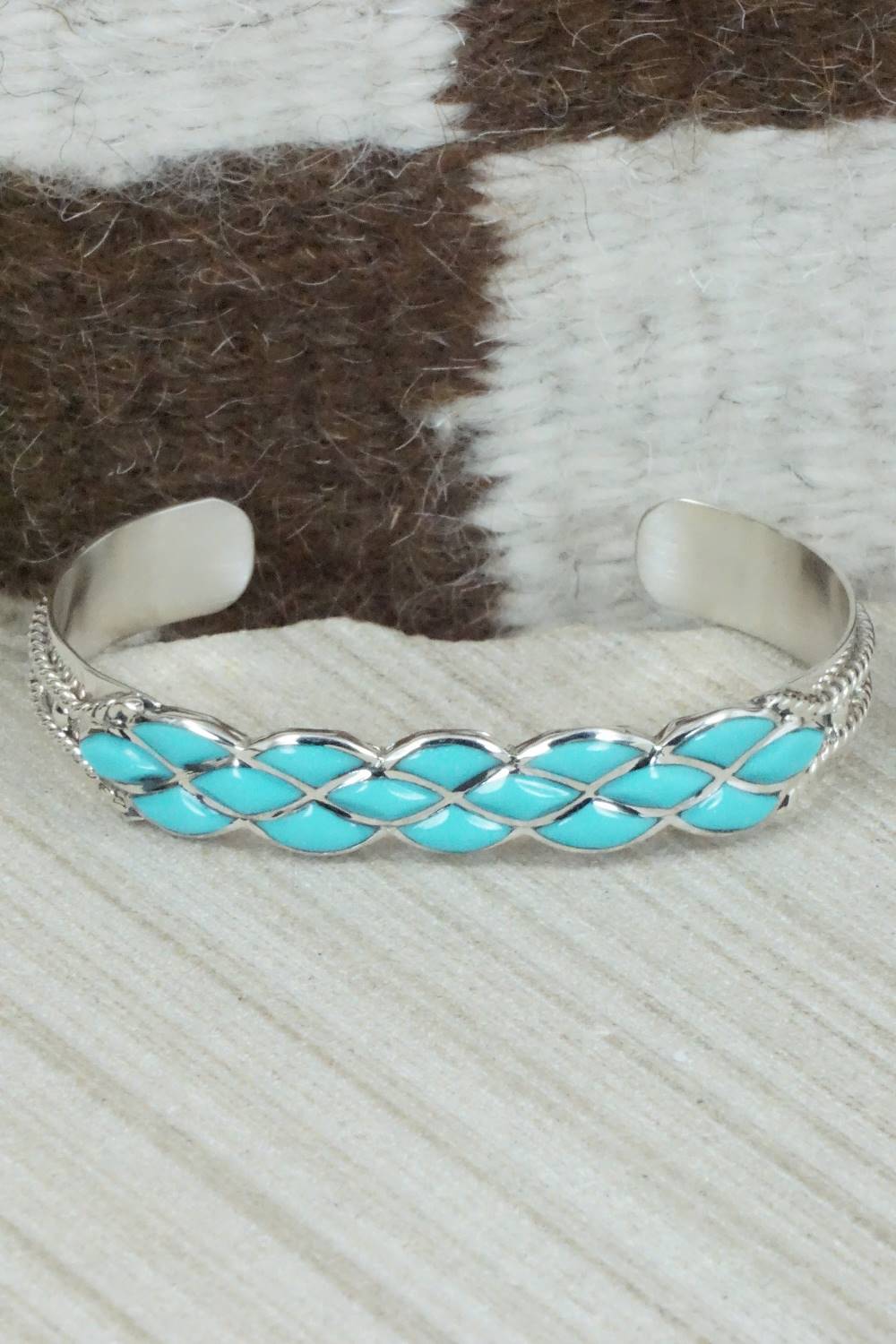Turquoise & Sterling Silver Bracelet - Derrick Chavez & Lorelia