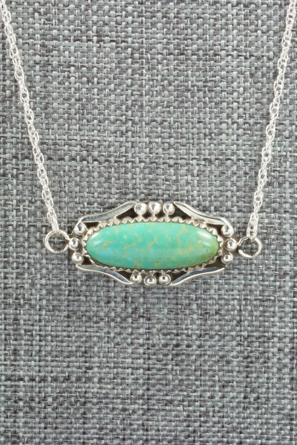 Turquoise & Sterling Silver Necklace - Helen Slim