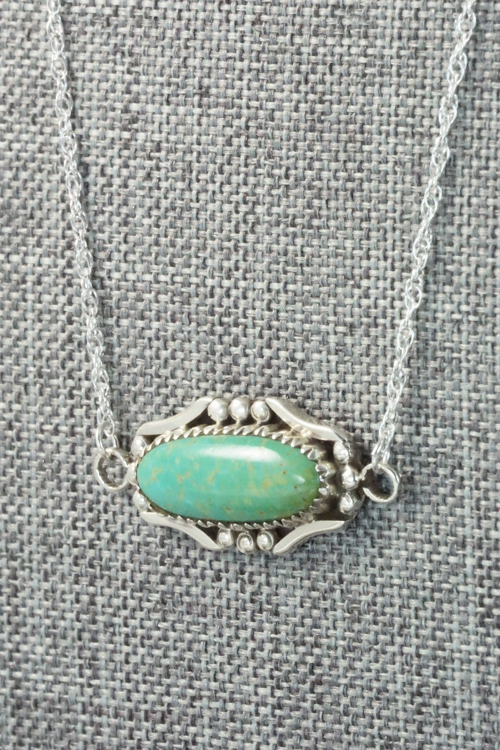 Turquoise & Sterling Silver Necklace - Helen Slim