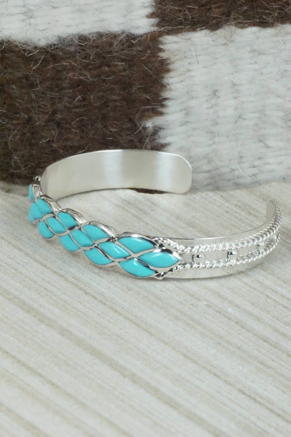 Turquoise & Sterling Silver Bracelet - Derrick Chavez & Lorelia