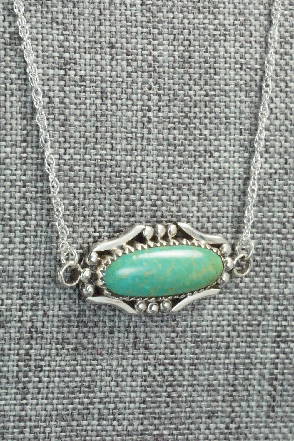 Turquoise & Sterling Silver Necklace - Helen Slim