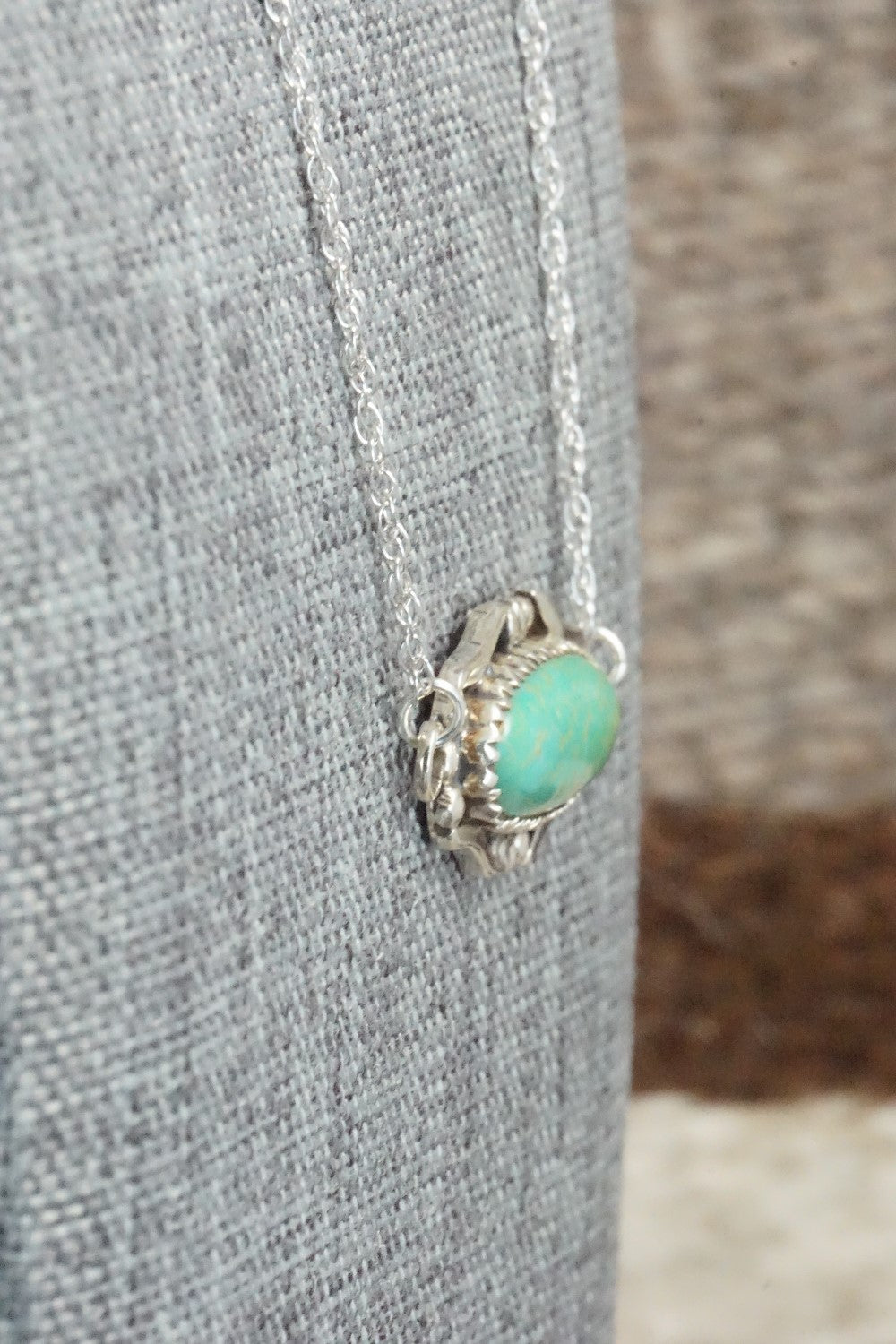 Turquoise & Sterling Silver Necklace - Helen Slim
