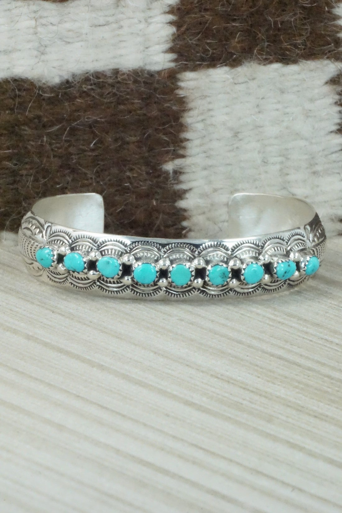 Turquoise & Sterling Silver Bracelet - Grace Silver