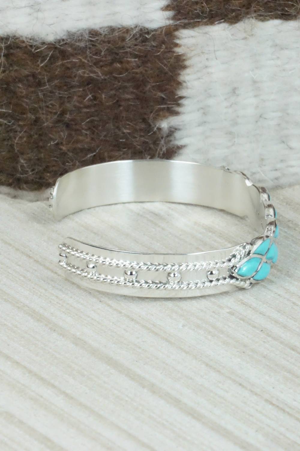 Turquoise & Sterling Silver Bracelet - Derrick Chavez & Lorelia