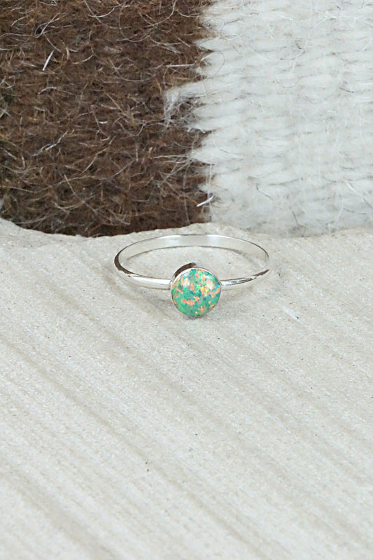 Opalite & Sterling Silver Ring - Arlinda Lalio - Size 6.25