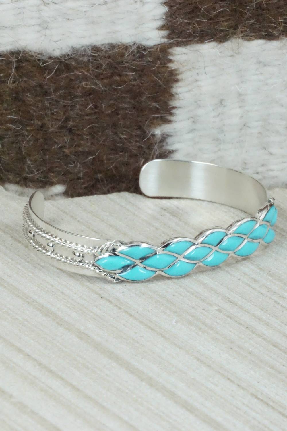 Turquoise & Sterling Silver Bracelet - Derrick Chavez & Lorelia