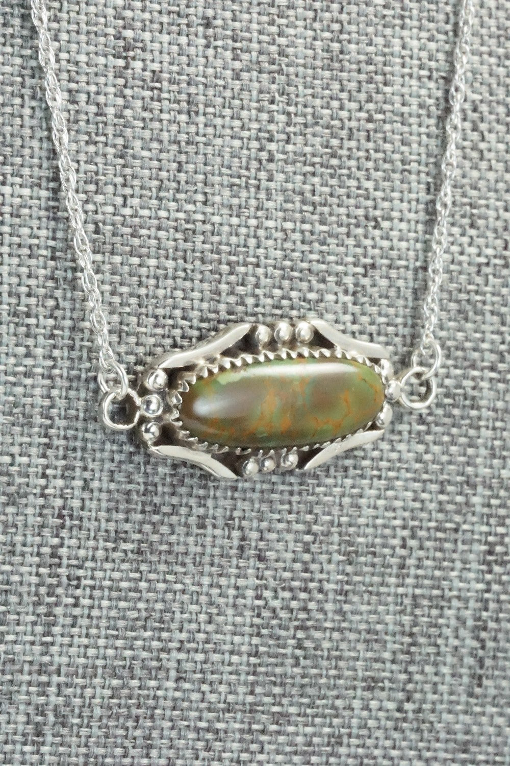 Turquoise & Sterling Silver Necklace - Helen Slim