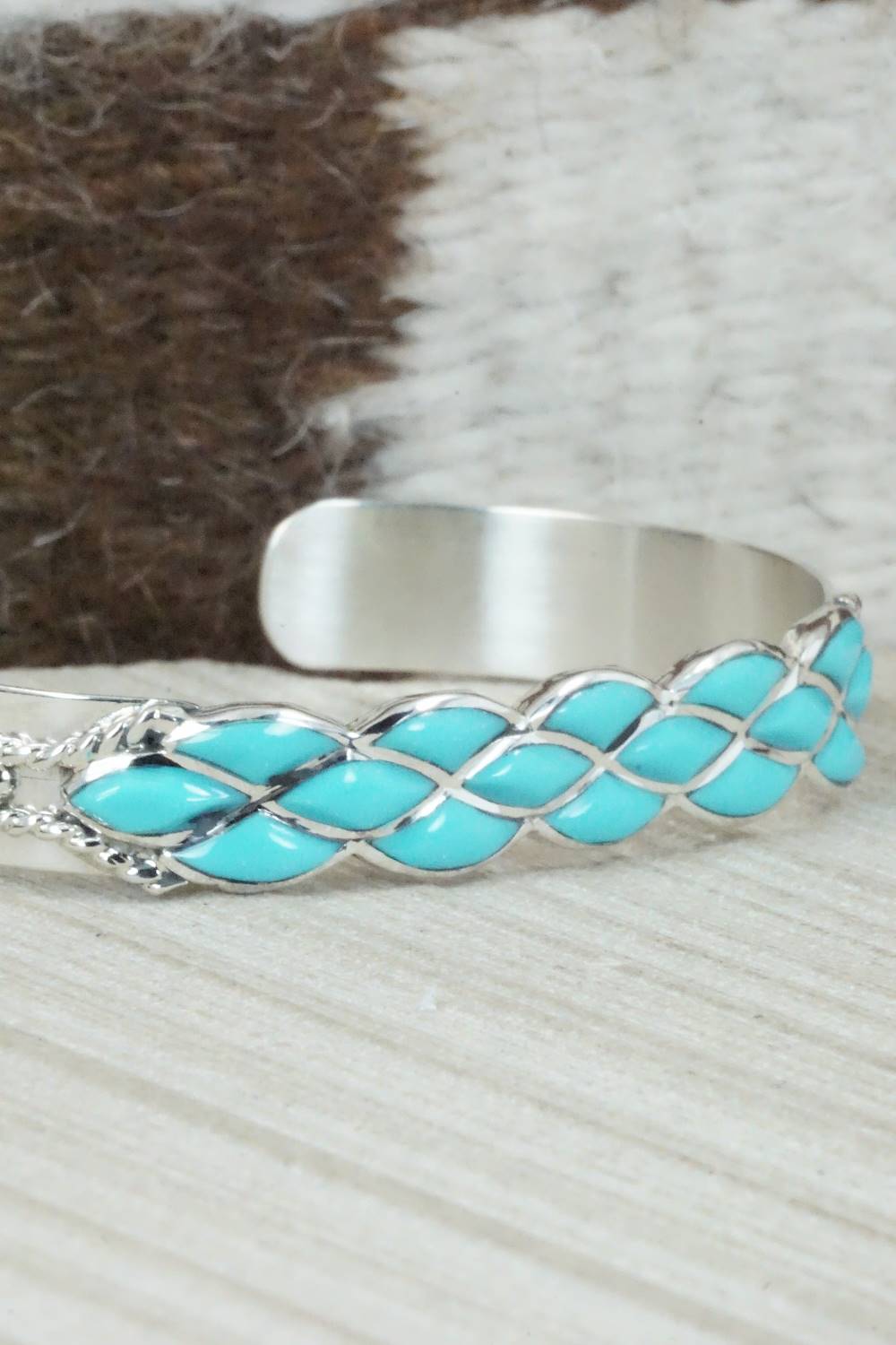Turquoise & Sterling Silver Bracelet - Derrick Chavez & Lorelia